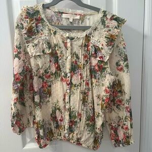 LoveShackFancy size 10 Oda blouse